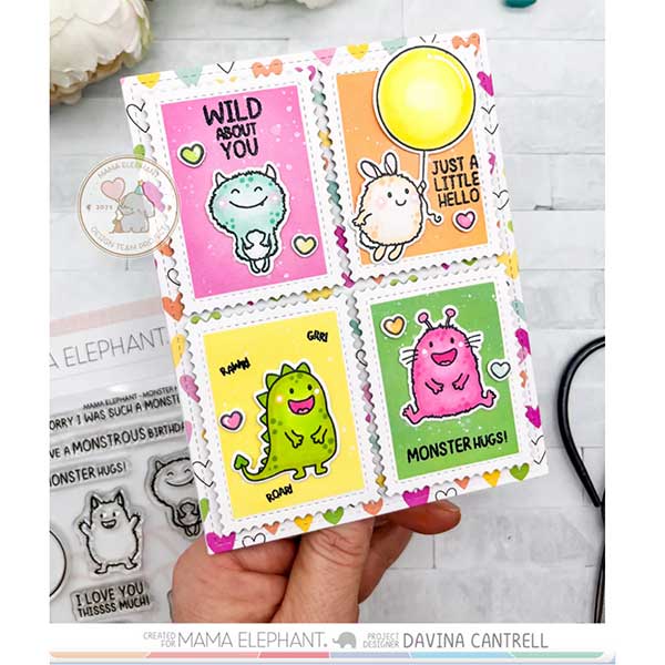 Mama Elephant Monster Hugs Stamp Set