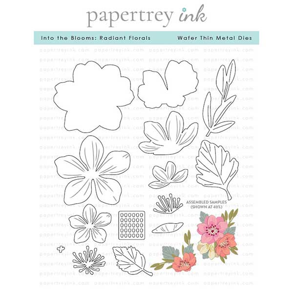 Papertrey Ink Into the Blooms: Radiant Florals Dies