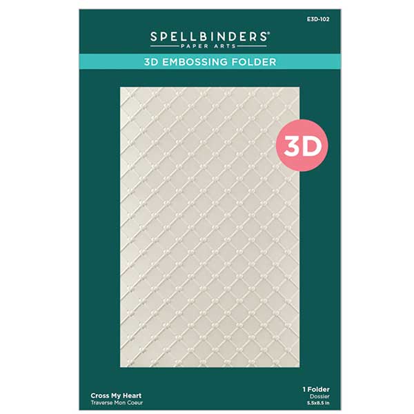 Spellbinders Cross My Heart 3D Embossing Folder