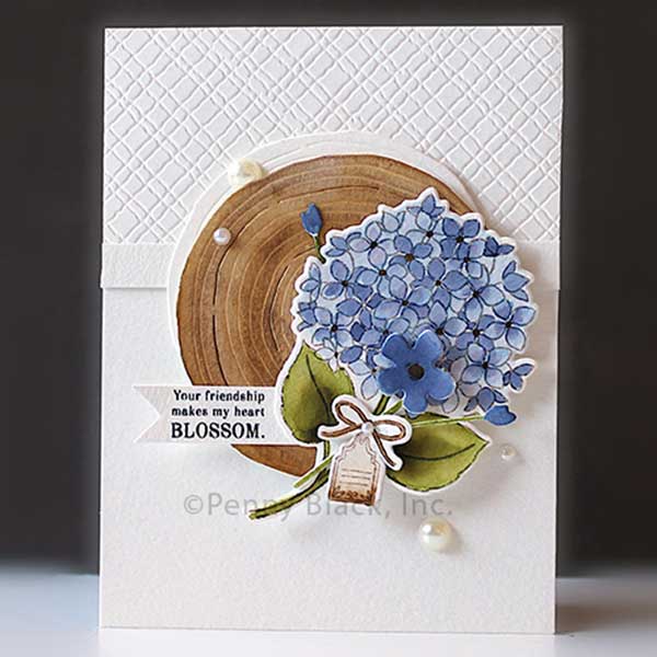 Penny Black Hydrangeas cut out (metal dies)