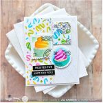 Waffle Flower Postage Collage Birthday Stamp Set
