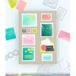 Waffle Flower Postage Collage Mini Seals Stamp Set