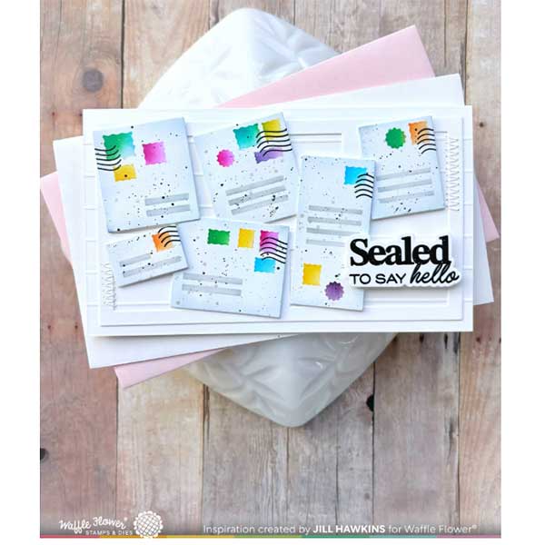 Waffle Flower Sealed Sentiments Matching Die