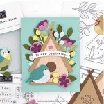 Concord & 9th Birdhouse Blossoms Embossing Folder