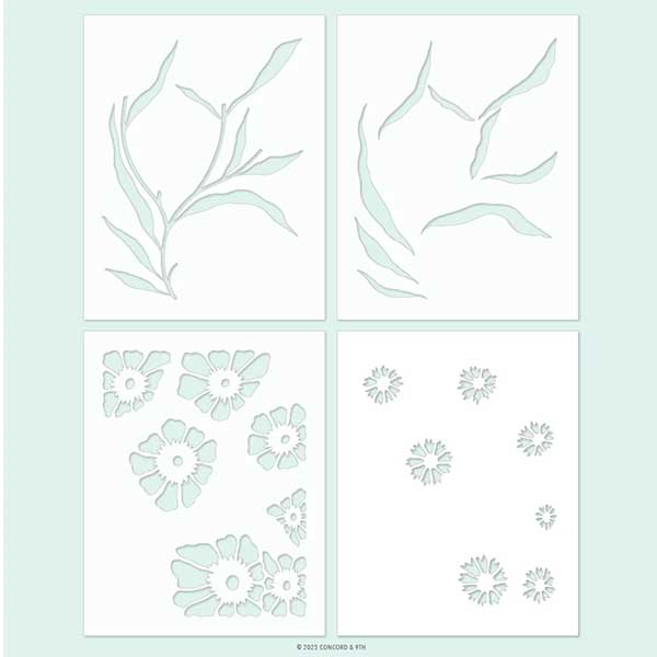 Concord &amp; 9th Petal Print Stencil Pack