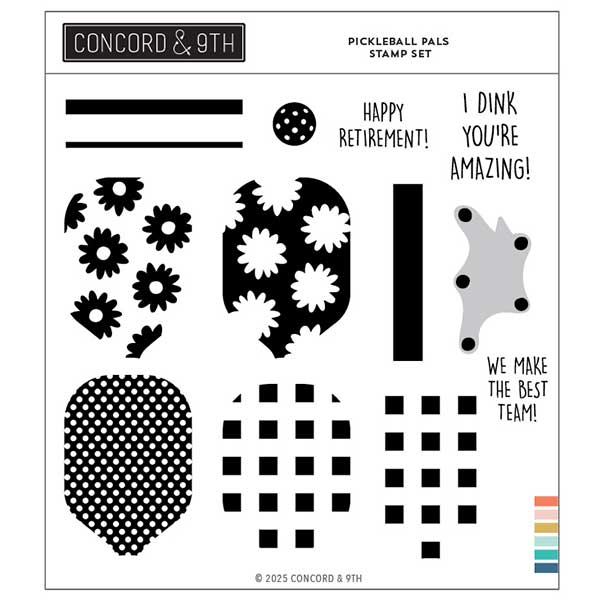 Concord &amp; 9th Pickleball Pals Stamp Set