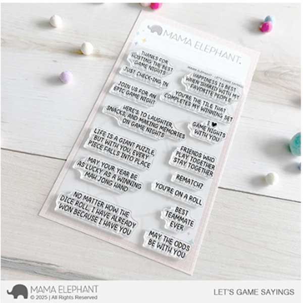 Mama Elephant Let&#039;s Game Sayings Stamp Set
