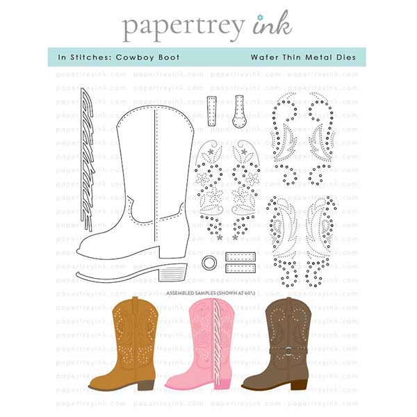 Papertrey Ink In Stitches: Cowboy Boot Dies