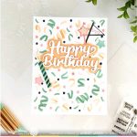Waffle Flower Confetti Background Stencil
