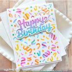 Waffle Flower Confetti Background Stencil