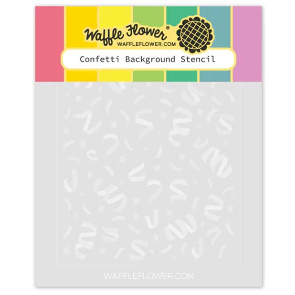 Waffle Flower Confetti Background Stencil