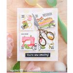 Waffle Flower Postage Collage Sew Fun Stamp Set