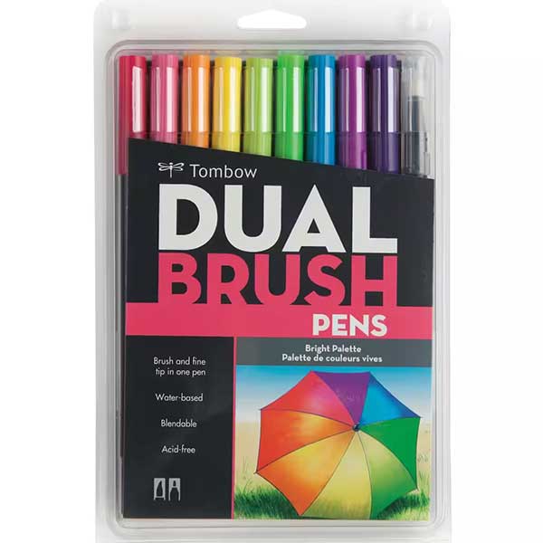 Tombow Dual Brush Pen Set - Bright