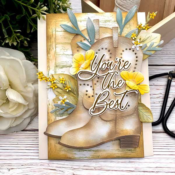 Papertrey Ink In Stitches: Cowboy Boot Stencil Collection