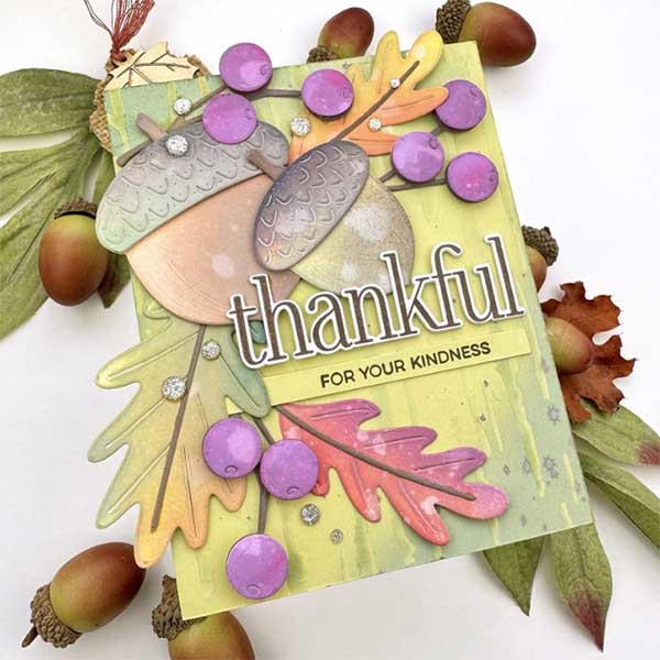 Papertrey Ink Into the Blooms: Acorn Dies
