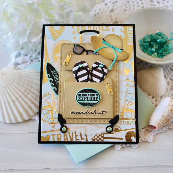 Papertrey Ink Well Traveled Hot Foil Plate