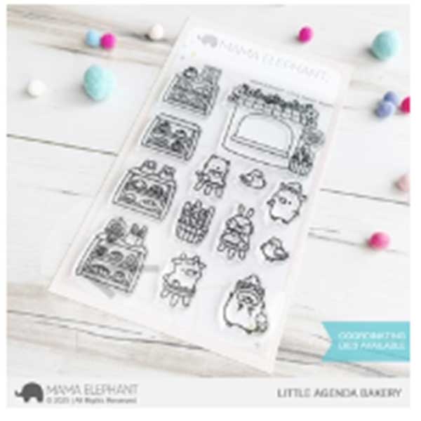 Mama Elephant Little Agenda Bakery Stamp Set