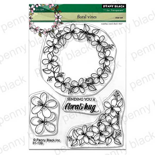 Penny Black Floral Vines Stamp Set