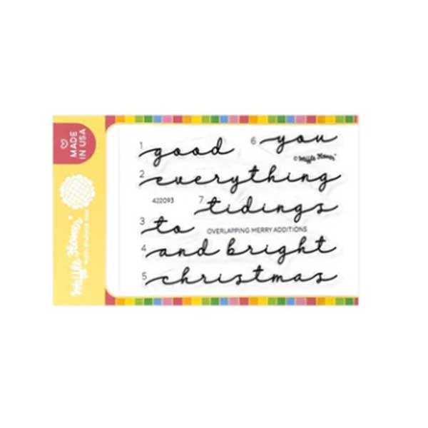 Waffle Flower Overlapping Merry Additions Stamp