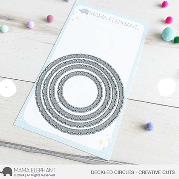 Mama Elephant Deckled Circle Creative Cuts