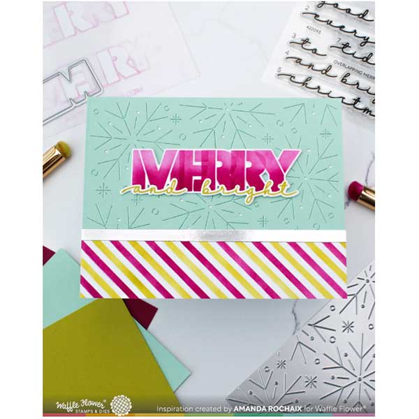 Waffle Flower Overlapping Merry Die-n-Stencil