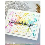 Waffle Flower Overlapping Happy Additions Stamp