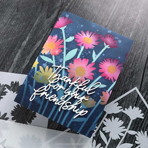 Concord &amp; 9 Kristina Werner Daisy Bouquet Stencil Pack