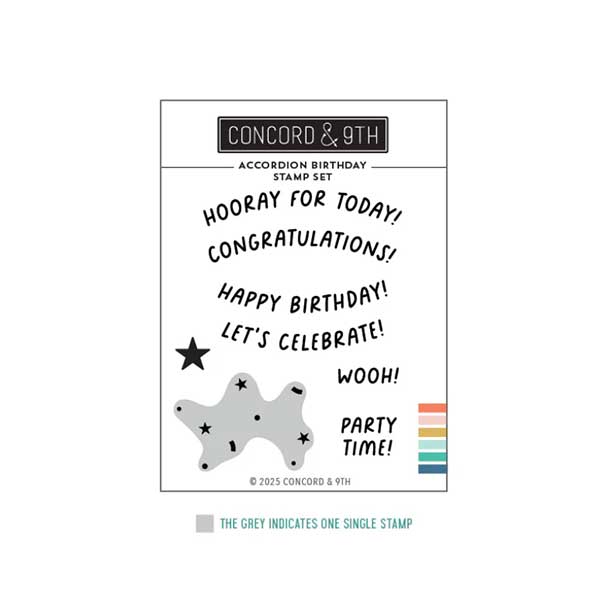 Concord &amp; 9th Accordion Birthday Stamp