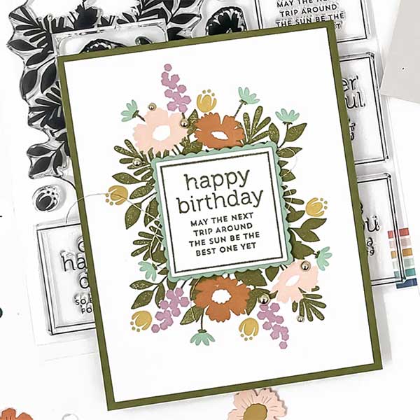 Concord &amp; 9th Sentimental Florals Stamp Set
