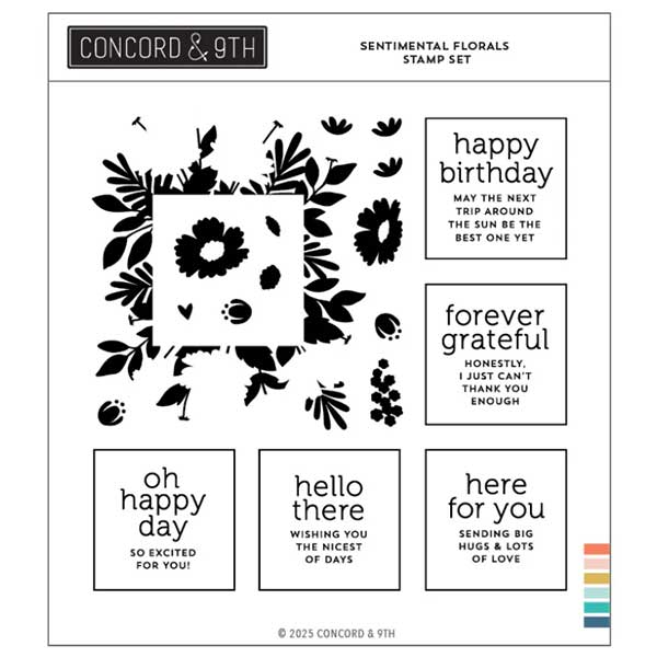 Concord &amp; 9th Sentimental Florals Stamp Set
