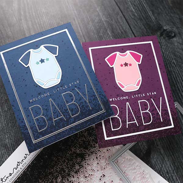 Concord &amp; 9th Kristina Werner Splatter Texture Background Stamp