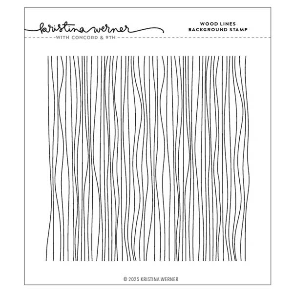 Concord &amp; 9th Kristina Werner Wood Lines Background Stamp
