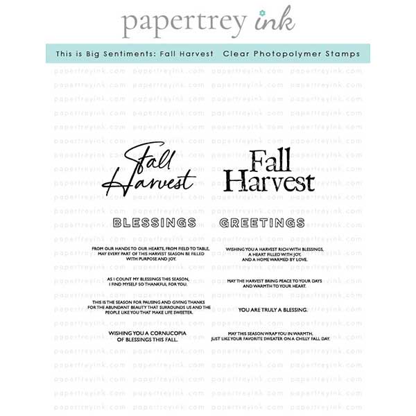 Papertrey Ink This is Big Sentiments: Fall Harvest Stamp