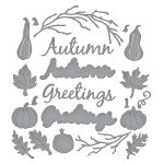 Spellbinders Autumn Greetings Wreath Etched Dies