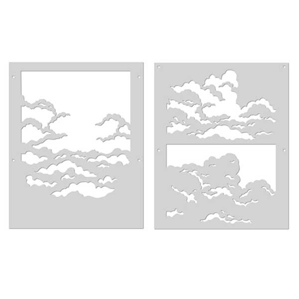 Hero Arts Color Layering Clouds Stencils