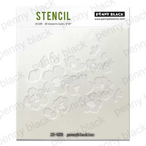 Penny Black 3D Blossoms Layers Stencil
