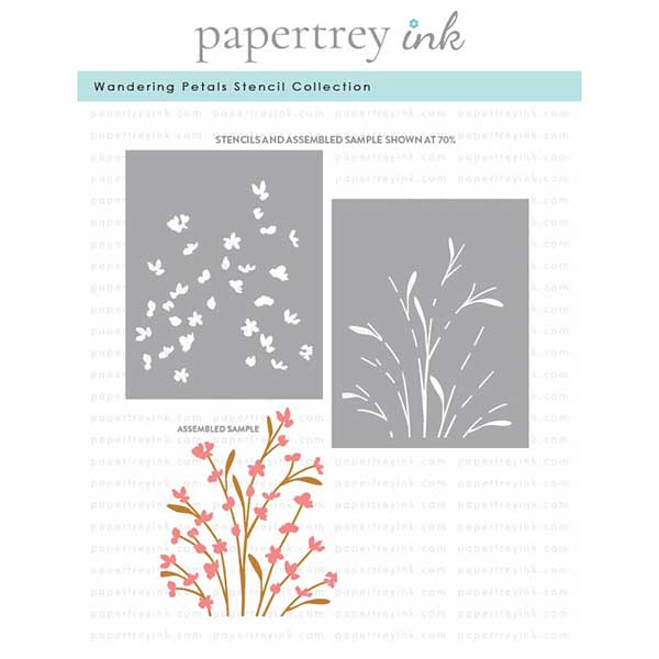 Papertrey Ink Wandering Petals Stencil Collection