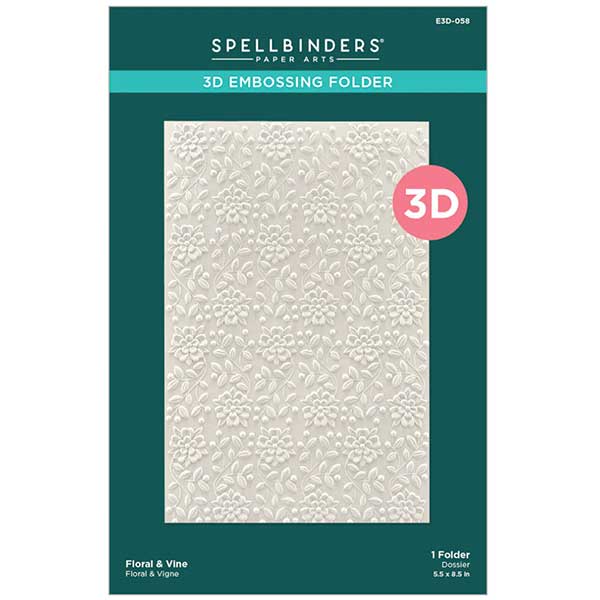 Spellbinders 3D Embossing Folder - Floral &amp; Vine