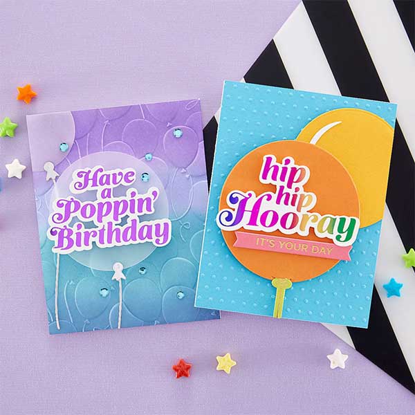 Spellbinders 3D Embossing Folder - Floating Balloons