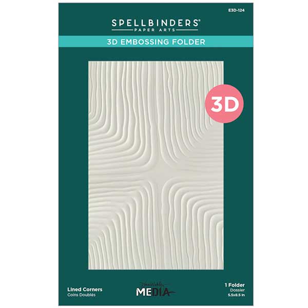 Spellbinder 3D Embossing Folder - Lined Corners