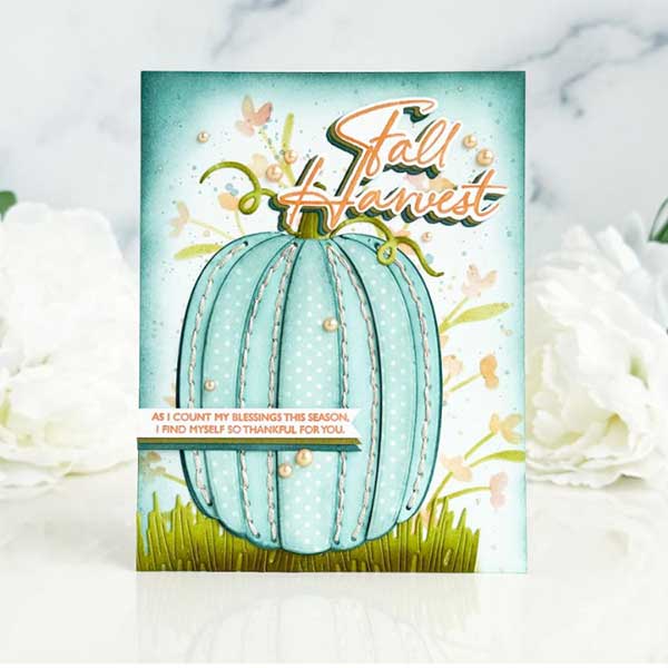 Papertrey Ink Tall Pumpkin Slices: Stitched Dies