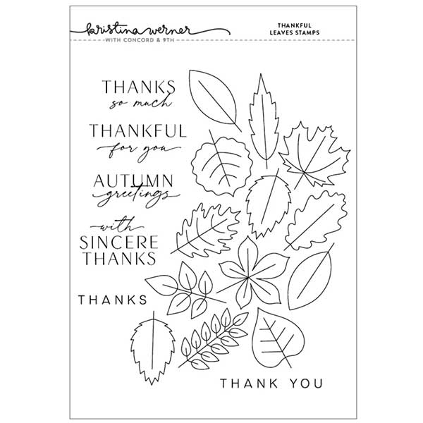 Concord &amp; 9th Kristina Werner Thankful Leaves Stamp