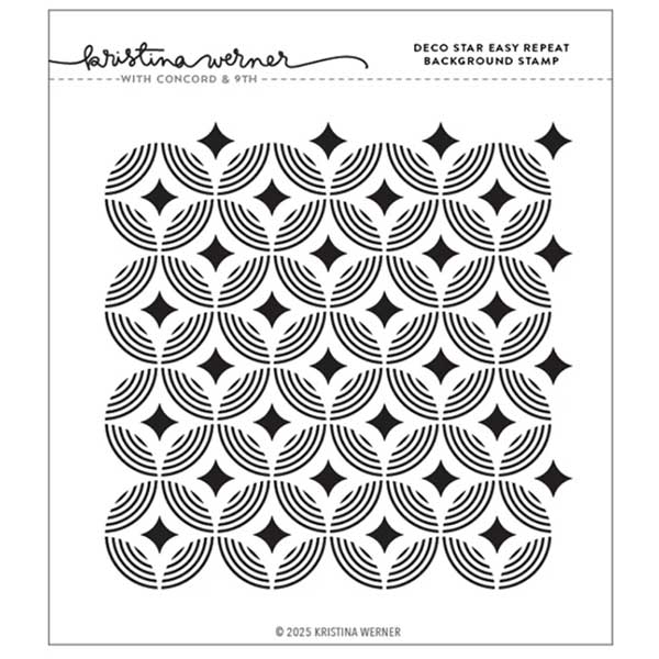 Concord &amp; 9th - Kristina Werner Deco Star Easy Repeat Background Stamp