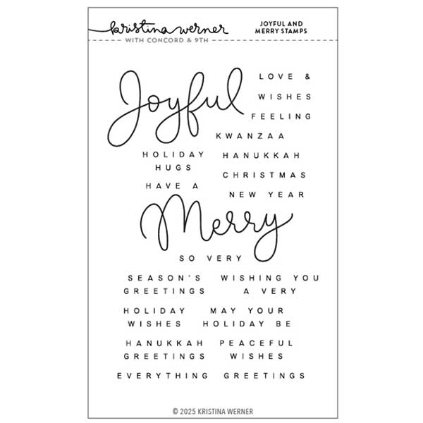 Concord &amp; 9th - Kristina Werner Joyful and Merry Stamp Set