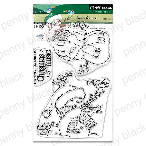 Penny Black Frosty Feathers Stamp Set