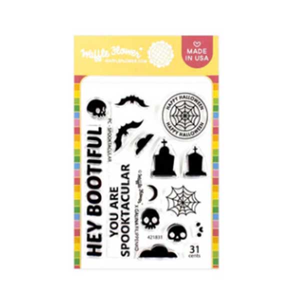 Waffle Flower Postage Collage Spooktacular Stamp Set