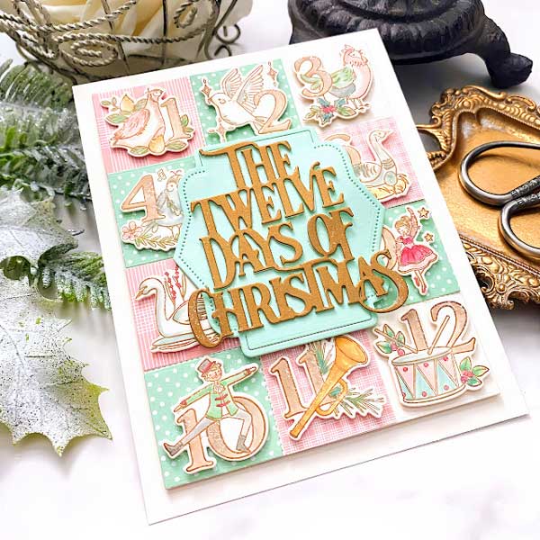 Papertrey Ink The Twelve Days of Christmas Title Die