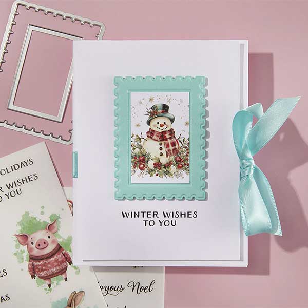 Spellbinders Postage Stamps 3D Emboss &amp; Cut Folder