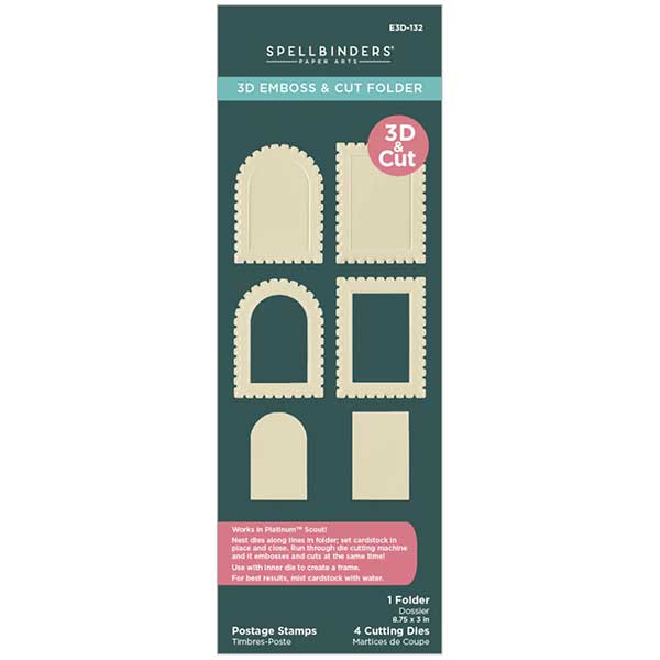 Spellbinders Postage Stamps 3D Emboss &amp; Cut Folder