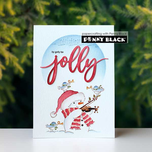 Penny Black Frosty Feathers Stamp Set
